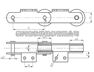 SFL型带附板输送链条